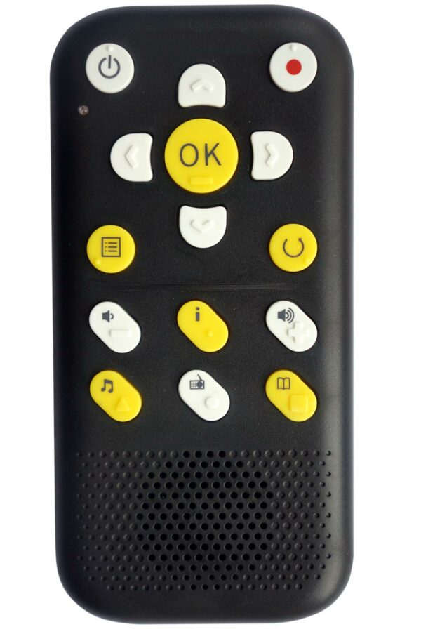 Evo E10 black case, white and yellow buttons
